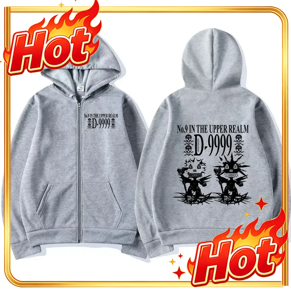 Mens Fashion Zip Up Hoodies - Zweedse rapper Bladee Skate Drain Gang