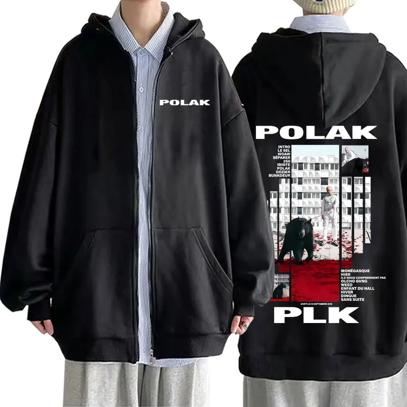 Rapper Plk Polak Print Rits Ho - Mens Fashion Zip Up Hoodies recensie en prijs