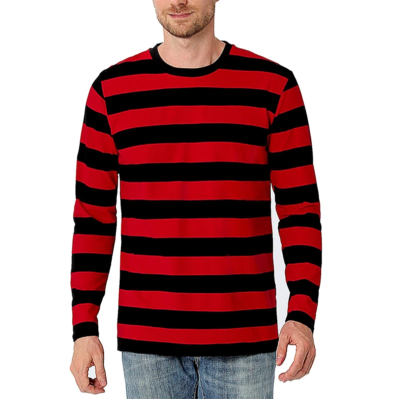 Contraststreep 3D-print Heren  - Mens Fashion Clothes recensie en prijs