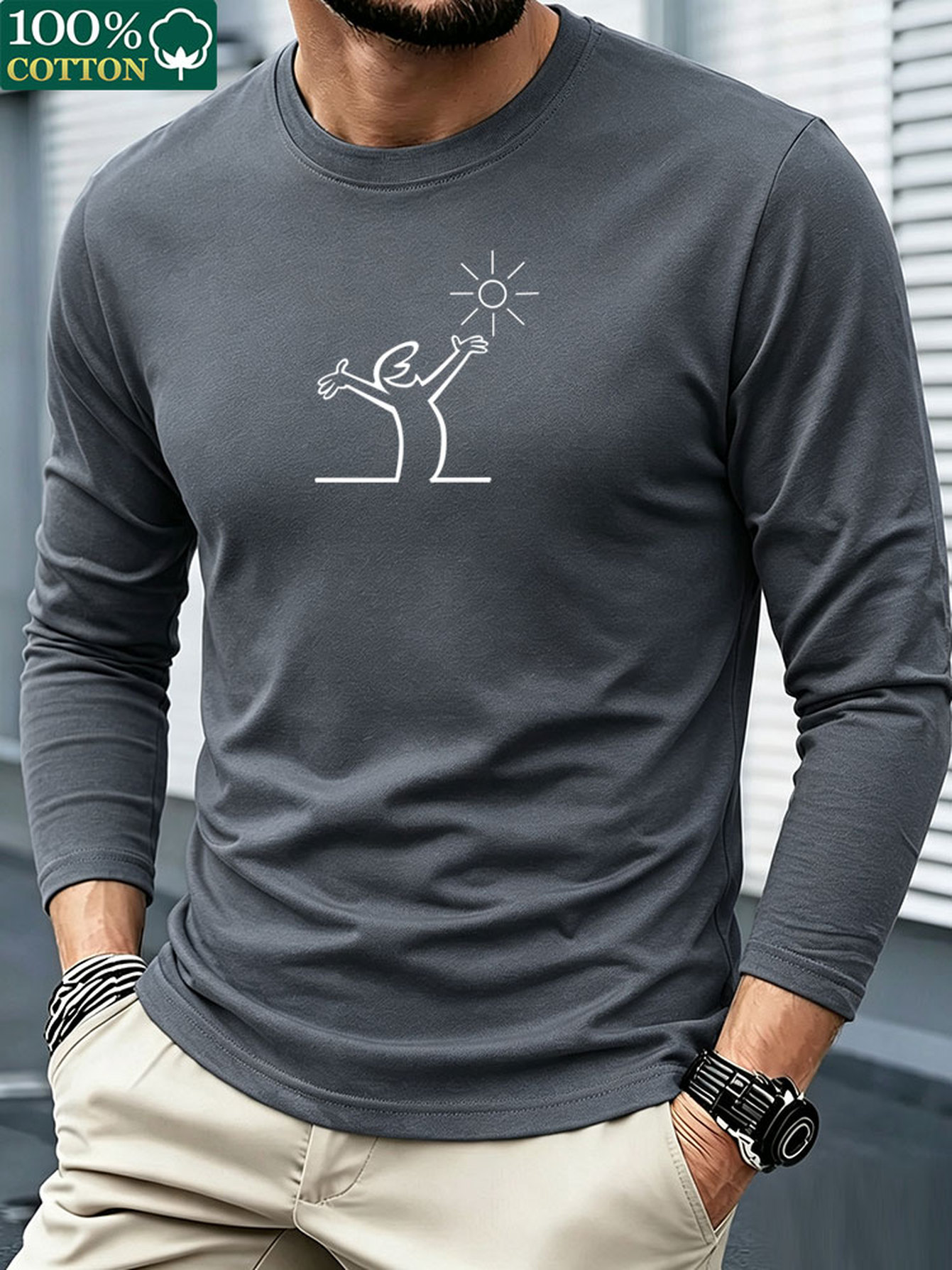 Heren T-shirt met lange mouwen - Men'S Fashion T Shirts recensie en prijs